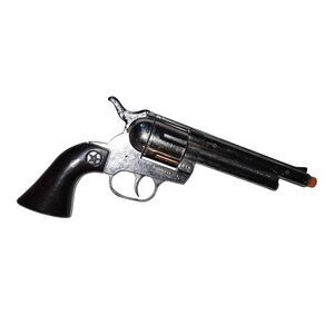 Gonher Toy Prop Cosplay Costume Cowboy Cowgirl CAP Revolver Pistol Gun Silver